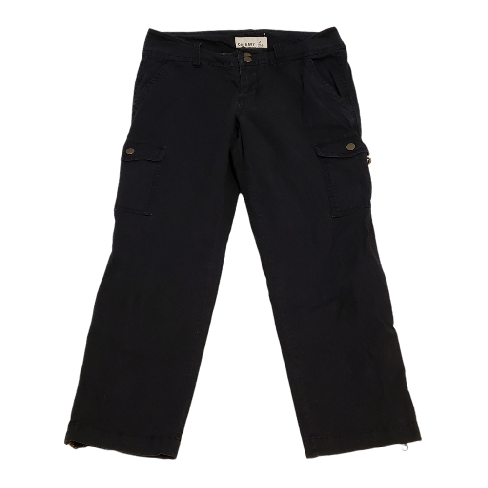Old Navy Black Cargo Capri Pants